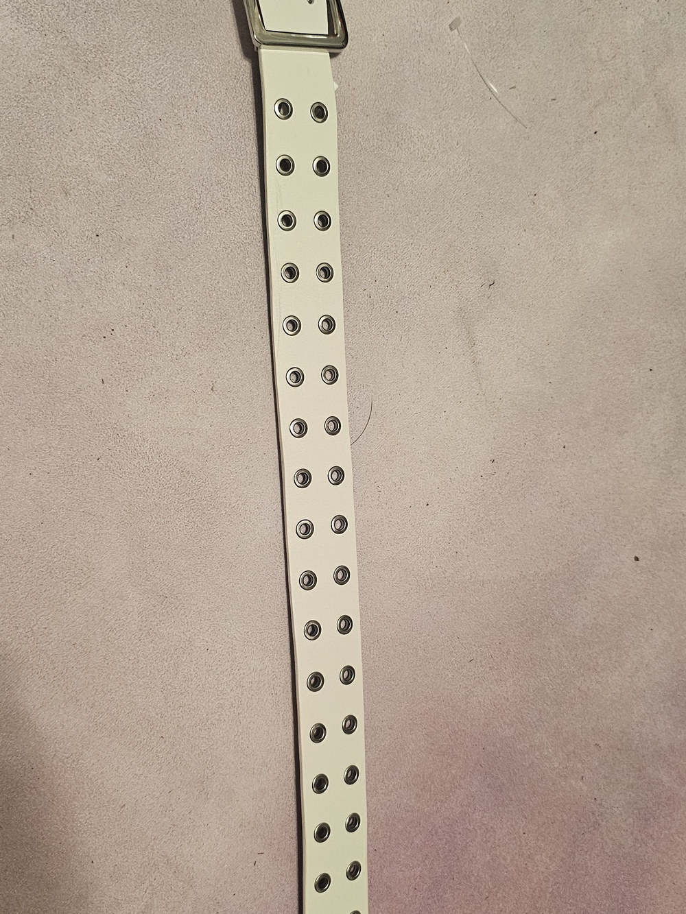 NWT - Wild Fable White Double-Row Grommet Belt
